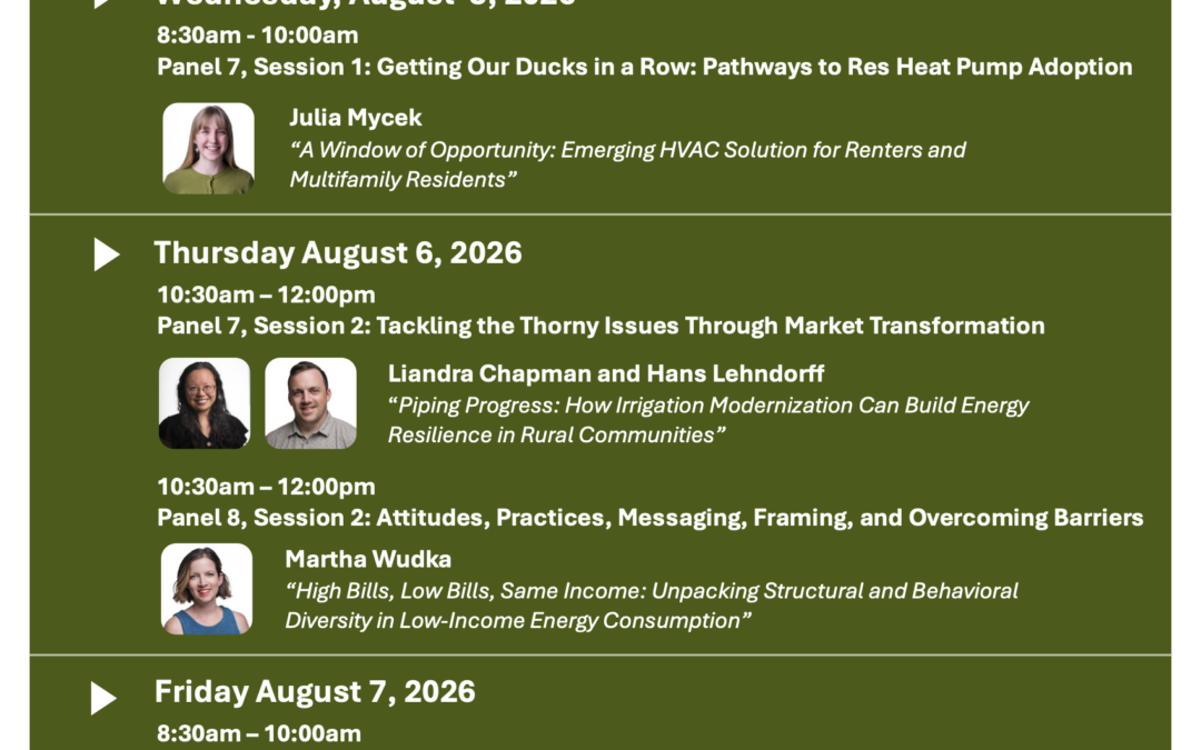 Join Evergreen Economics at the ACEEE Summer Study Conference in August 2026