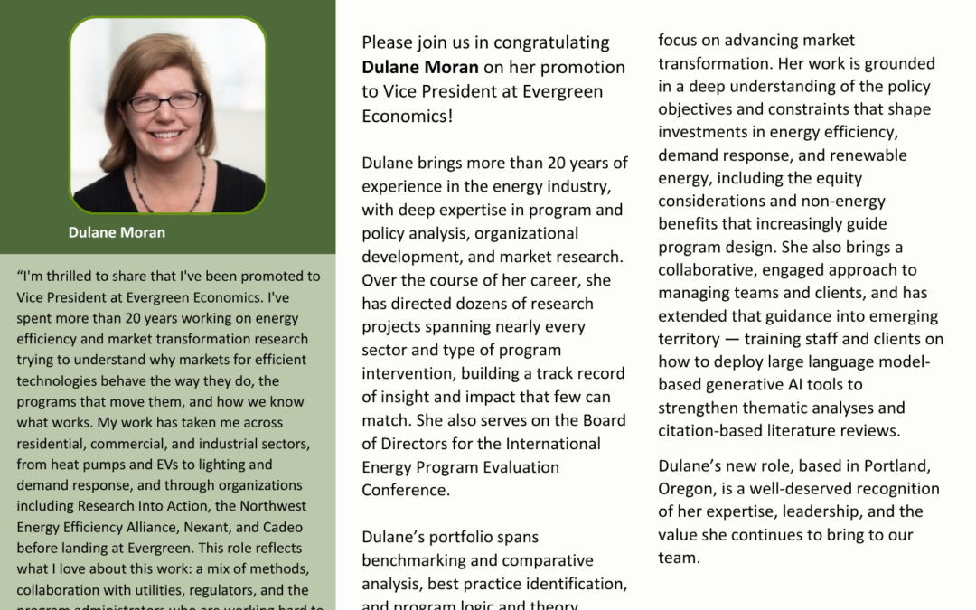 Dulane Moran Named an Evergreen Vice President